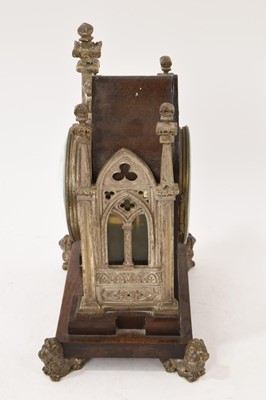 Lot 637 - Gothic revival mantel clock