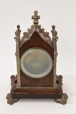 Lot 637 - Gothic revival mantel clock