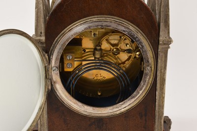 Lot 637 - Gothic revival mantel clock