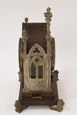 Lot 637 - Gothic revival mantel clock