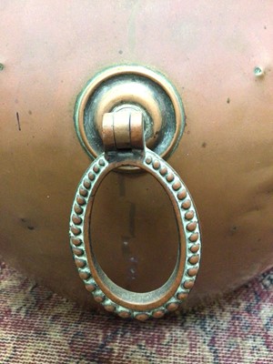 Lot 284 - Brass coal pot with handles