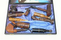 Lot 4128 - Novelty briar pipes - including examples in...