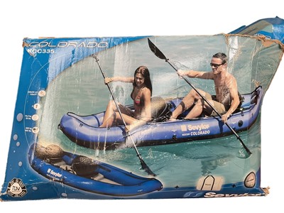 Lot 118 - Sevylor Colorado KCC335 2 Person Inflatable Kayak/Canoe, Stow Bag, Seats, Oars
