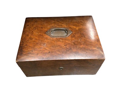 Lot 292 - Edwardian rosewood vanity box with missing interior
