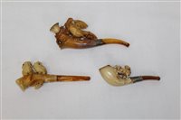 Lot 4133 - AMusical Instrumentsing Carsved meerschaum...