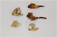 Lot 4134 - Group of 19th century Carsved figural...