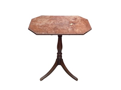 Lot 1433 - Antique mahogany tilt top table, 55cm x 34cm x 70cm high