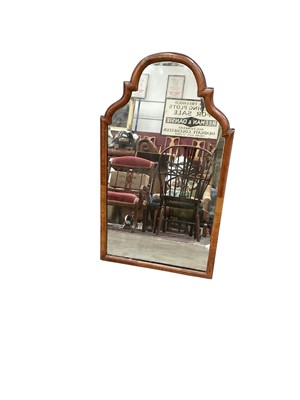 Lot 1435 - Queen Anne style walnut framed mirror, 39cm x 68cm