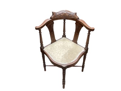 Lot 1441 - Edwardian corner chair