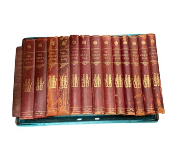Lot 556 - Group of leather bound volumes of The Great War, (1 box).