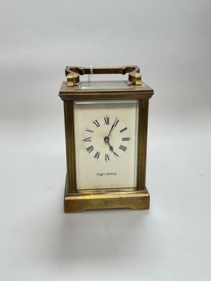 Lot 2405 - Mappin & Webb brass carriage clock