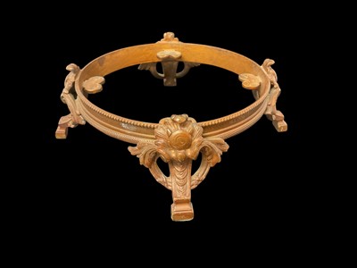 Lot 86 - Good quality 19th century cut glass bowl, with everted rim, on a fitted bronze stand with classical decoration, 21.5cm diameter at the top