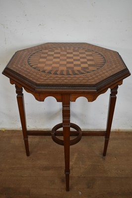 Lot 1375 - Edwardian mahogany table with inlaid decoration