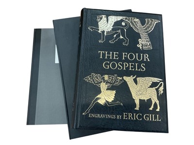 Lot 1637 - The Four Gospels, engravings by Eric Gill, facsimile edition printed by Memminger in 2007 for the Folio Society, numbered 970 of 2750. In folio case with accompanying essays.