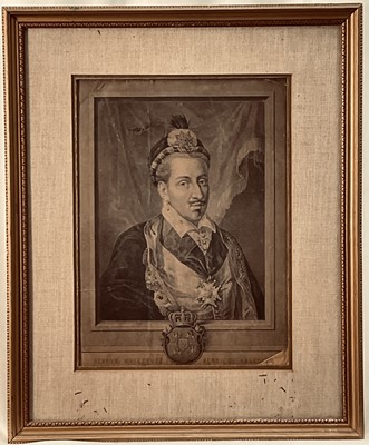 Lot 102 - 19th century print of Henry III after Bacciarelli, 'Henryk Walezyusz, Henricus Valesius', pub. Jan Felix Piwarski, 1858, 36cm x 26cm, glazed frame