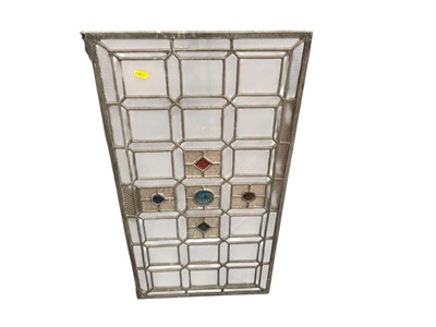 Lot 398 - Stained glass window panel, 81 x 41.5cm