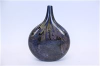 Lot 2009 - Isle of Wight black Azurene lollipop vase,...