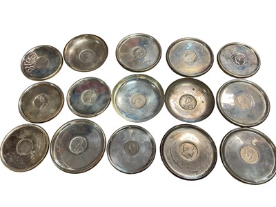 Lot 85 - Collection of Indian silver coins dishes
