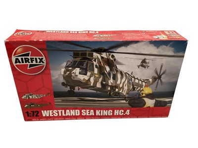 Lot 1897 - Airfix 1:72 scale Westland Sea King HC.4 Helicopter A04056 & 1:32 scale Triumph Herald A55201, plus Revell 1:108 Harbour Tug Boat 05207, all boxed (3)
