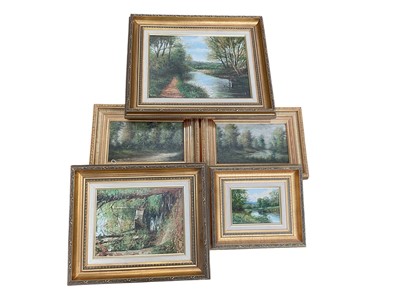 Lot 623 - Group of contemporary oils by Peter Snell, (5).