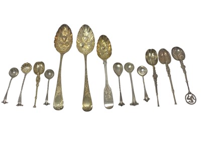Lot 213 - Collection of Georgian and later silver spoons