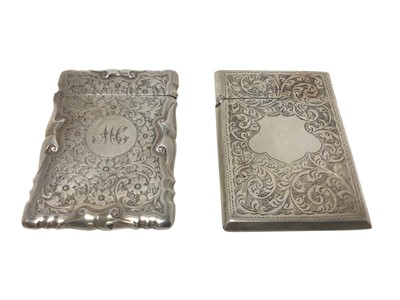 Lot 212 - Two silver card cases