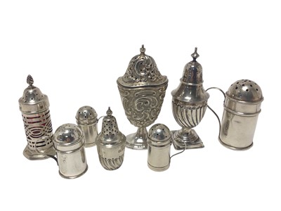Lot 214 - Collection of silver condiments.