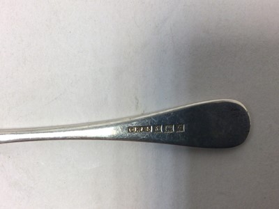 Lot 205 - Composite group of Georgian and later Fiddle pattern flatware