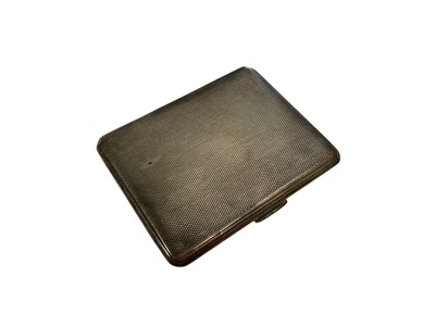 Lot 90 - 1930s silver engine turned cigarette case (London 1936)