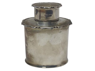 Lot 224 - Oval silver tea caddy