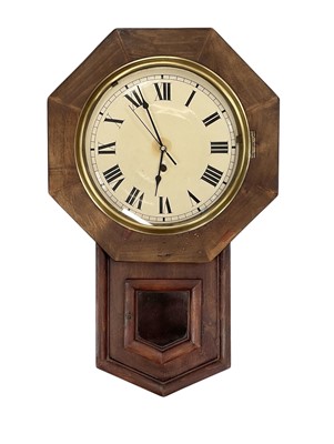 Lot 89 - Victorian-style drop dial wall clock