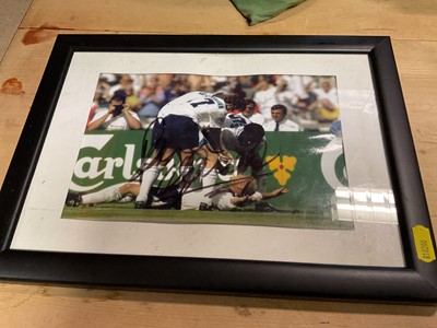 Lot 389 - Signed photo of Paul Gascoigne during the 'dentist chair' celebration in 1996