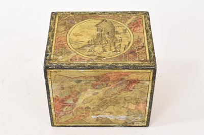 Lot 760 - Early 19th century painted tea caddy