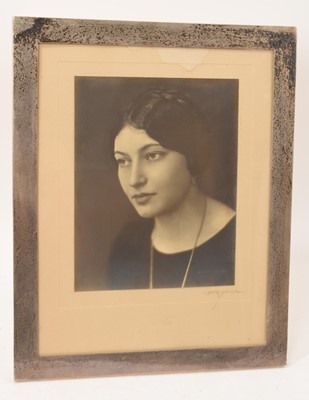 Lot 761 - Soichi Sunami (Japanese American 1885-1971), signed gelatine portrait photograph, in sterling frame