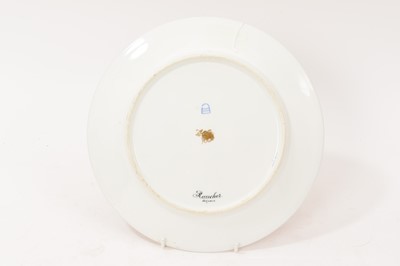 Lot 3 - Vienna plate, finely painted with a man smoking, signed Wagner