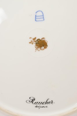 Lot 3 - Vienna plate, finely painted with a man smoking, signed Wagner