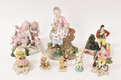 Lot 98 - Various Continental porcelain figures