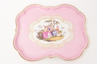 Lot 89 - 19th century Meissen outside decorated large tray