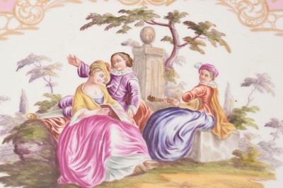 Lot 89 - 19th century Meissen outside decorated large tray