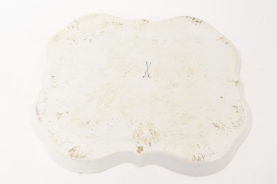 Lot 89 - 19th century Meissen outside decorated large tray