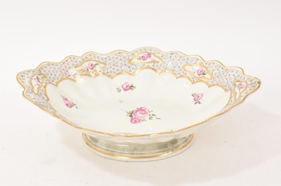 Lot 91 - Derby diamond shaped footed dish, painted by Edward Withers, circa 1778