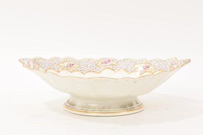 Lot 91 - Derby diamond shaped footed dish, painted by Edward Withers, circa 1778