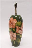Lot 2025 - Large 1960s Moorcroft Hibiscus pattern table...