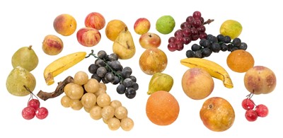 Lot 786 - Large collection of painted stone fruits