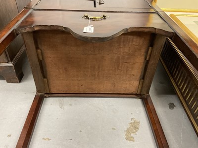 Lot 1388 - Pair of George III mahogany tray top bedside cabinets
