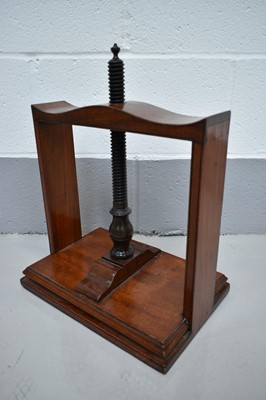 Lot 1397 - 19th century mahogany book press