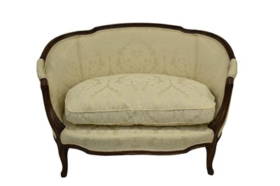 Lot 1421 - 19th century style French beech framed two seater sofa