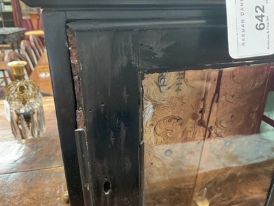 Lot 642 - Georgian bracket clock by R Williams, London with engraved back plate together with pierced brass caddy top. Pendulum and two winding keys present