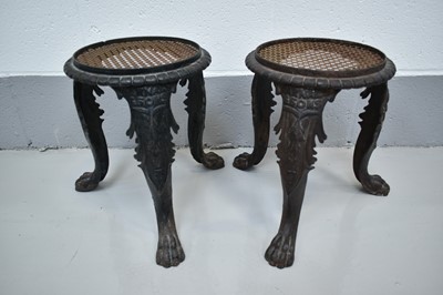 Lot 1391 - Pair of Victorian cast iron plant stands by Parnall & Sons