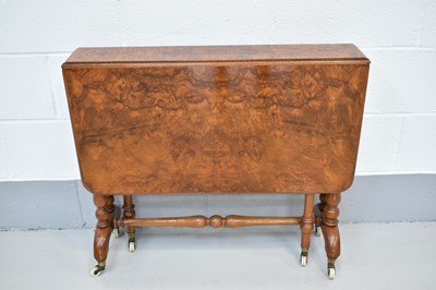 Lot 1398 - Victorian burr walnut Sutherland table